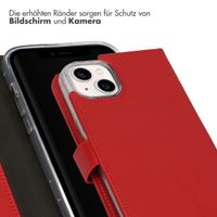 Selencia Echtleder Klapphülle Apple iPhone 14 Plus - Rot