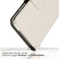 Selencia Echtleder Klapphülle Apple iPhone SE (2022 / 2020) / 8 / 7 - Greige
