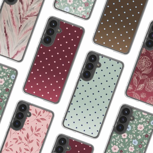 imoshion Design Hülle Samsung Galaxy S25 - Polka Dot Bordeaux