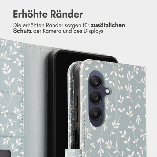 imoshion Design Klapphülle Samsung Galaxy A26 - Smoke Green Flowers
