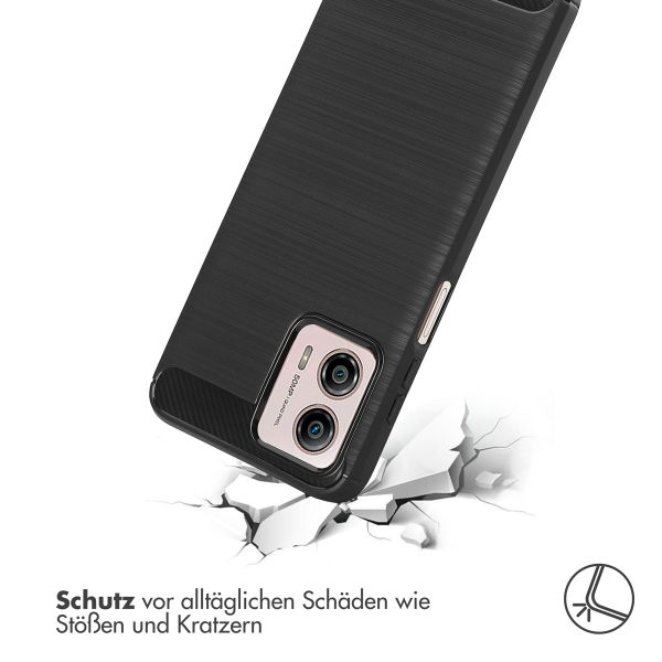 imoshion Brushed Back Cover für das Motorola Moto G53 - Schwarz