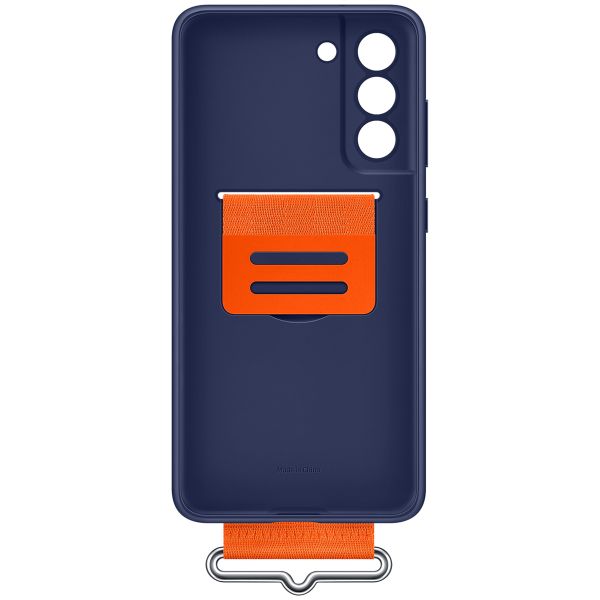Samsung ﻿Original Silikon-Cover mit Band für das Galaxy S21 FE - Navy