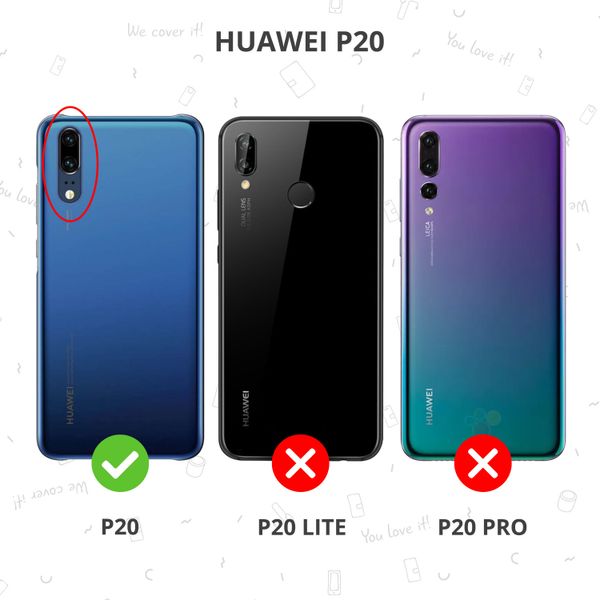 Schlankes Klapphülle Schwarz Huawei P20