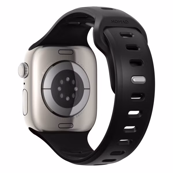 Nomad Tempo Silikonarmband für das  Apple Watch Series 1 - 11 / SE / Ultra (44/45/46/49 mm) - Wide fit - Black