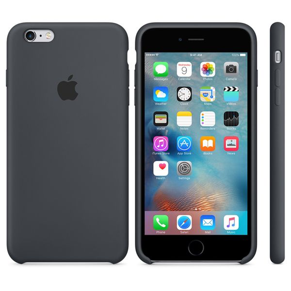 Apple Silikon-Case Grau für das Apple iPhone 6(s) Plus