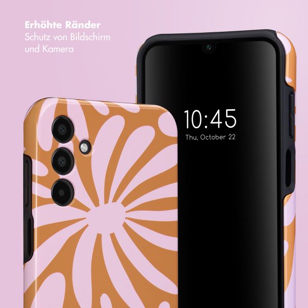 Selencia Vivid Tough Back Cover für das Samsung Galaxy A15 (5G/4G) - Modern Bloom Pink