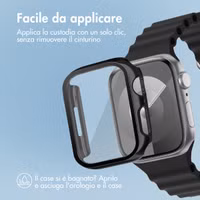 imoshion Full Cover glänzendes Hard Case Apple Watch 7 / 8 / 9 - 41 mm - Schwarz