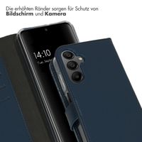 Selencia Echtleder Klapphülle für das Samsung Galaxy A15 (5G/4G) - Blau