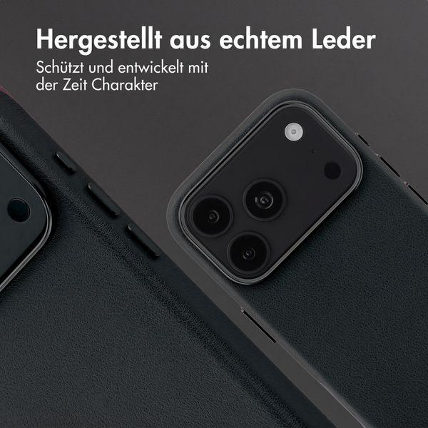 Accezz MagSafe Leather Backcover Apple iPhone 18 Pro / 17 Pro - Onyx Black