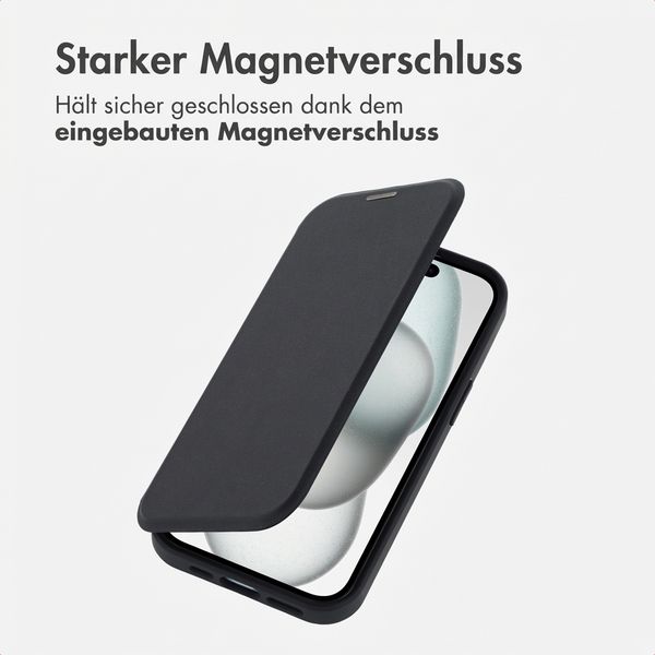 imoshion Transparente Bookcase mit MagSafe Apple iPhone 15 - Schwarz