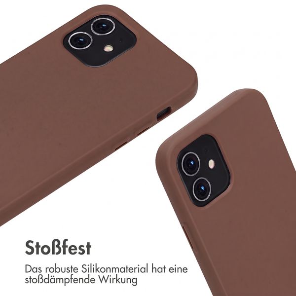 imoshion SilikonHülle mit Band Apple iPhone 12 (Pro) - Braun