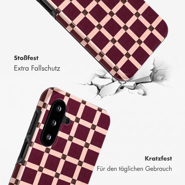 Selencia Vivid Back Cover Samsung Galaxy A18 (4G) / A17 (4G/5G) - Check This Burgundy