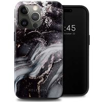 Selencia Vivid Back Cover für das iPhone 15 Pro Max - Chic Marble Black