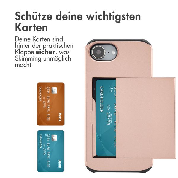 imoshion Backcover mit Kartenfach iPhone 16e - Rosé gold