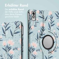 imoshion 360° drehbare Design Klapphülle Lenovo Tab M10 5G - Flowers