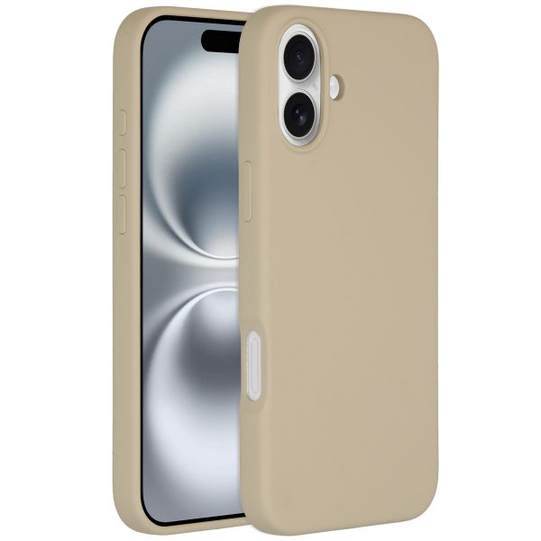 Accezz Liquid Silikoncase mit MagSafe für das iPhone 16 Plus - Stone