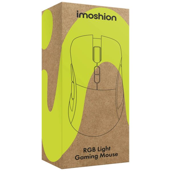 imoshion Gaming-Maus mit RGB-Beleuchtung - Kabelgebundene Gaming-Maus mit USB-A-Anschluss - Schwarz