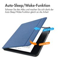 imoshion Canvas Sleepcover Klapphülle mit Stand für das Tolino Vision 5 - Dunkelblau