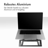 Accezz Origami Laptop Stand - Laptopständer - Verstellbar und faltbar - Universal - Dunkelgrau