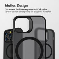 Accezz Rugged Frosted Back Cover mit MagSafe iPhone 14 Pro - Schwarz