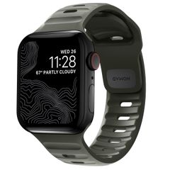 Nomad Sport Armband FKM für das  Apple Watch Series 1 t/m 9 / SE (38/40/41 mm) | Series 10 / 11 (42 mm) - Ash Green