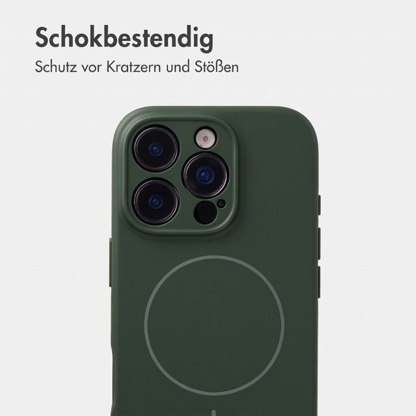 Accezz Grip Backcover mit MagSafe Apple iPhone 16 Pro - Dunkelgrün