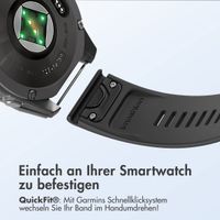 imoshion QuickFit® Line Silikonarmband für die Garmin Watch | 20 mm Anschluss - Schwarz