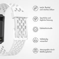 imoshion Silikon Sportarmband mit Löchern für die Fitbit Charge 5 / Charge 6 - Weiß