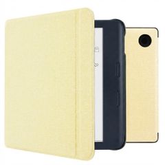 imoshion Canvas Sleepcover Klapphülle mit Stand Kobo Libra Colour - Glitter Gold
