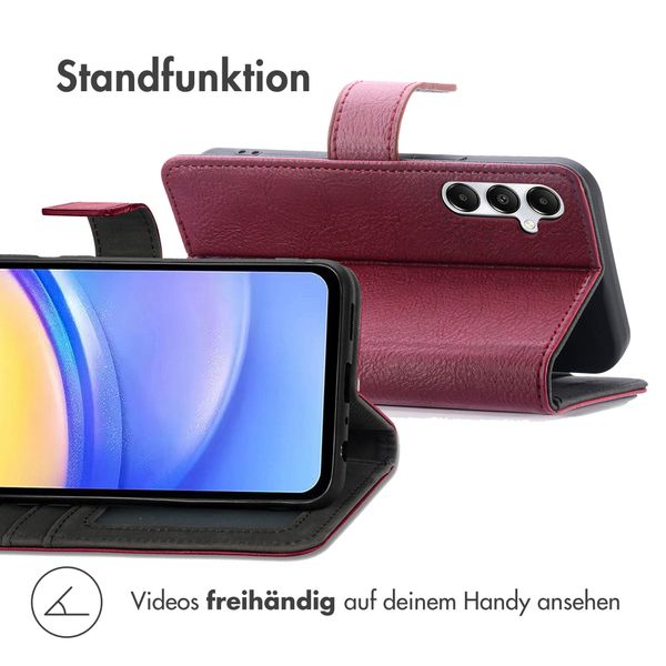 imoshion Luxuriöse Klapphülle Samsung Galaxy A15 (5G/4G) - Bordeaux