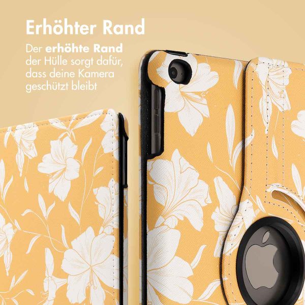 imoshion 360° drehbare Design Klapphülle Apple iPad 6 (2018) 9.7 Zoll / iPad 5 (2017) 9.7 Zoll - Yellow Flowers