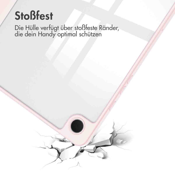 imoshion Trifold Hardcase Klapphülle für das Samsung Galaxy Tab A9 Plus - Rosa