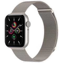 imoshion Mailändische Magnetarmband für die Apple Watch Series 1-10 / SE / Ultra (2) - 42/44/45/46/49 mm - Größe M - Starlight