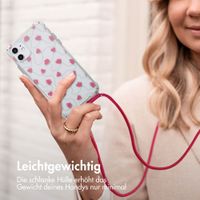 imoshion Design Hülle mit Band Apple iPhone 11 - Dusty Rose Connected Hearts