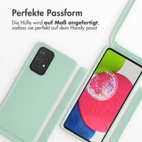 imoshion Silikonhülle mit Band für das Samsung Galaxy A53 - Mintgrün