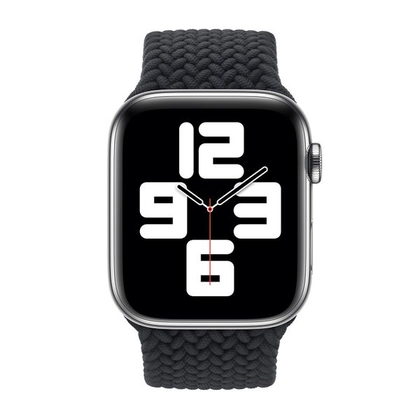 Apple Geflochtenes Solo Loop für  Apple Watch Series 1 - 11 / SE / Ultra (44/45/46/49 mm) - Größe 7 - Charcoal