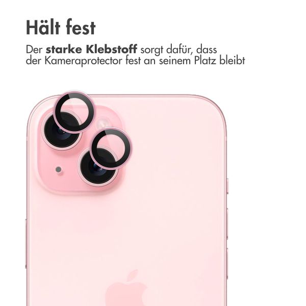 imoshion 2er-Pack Objektivschutz für Kamera für das Apple iPhone 15 / 15 Plus - Pink