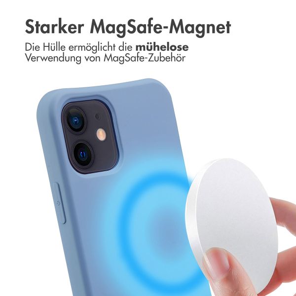 imoshion Color Backcover mit abnehmbarem Handykette und MagSafe Apple iPhone 12 (Pro) - Ash Blue