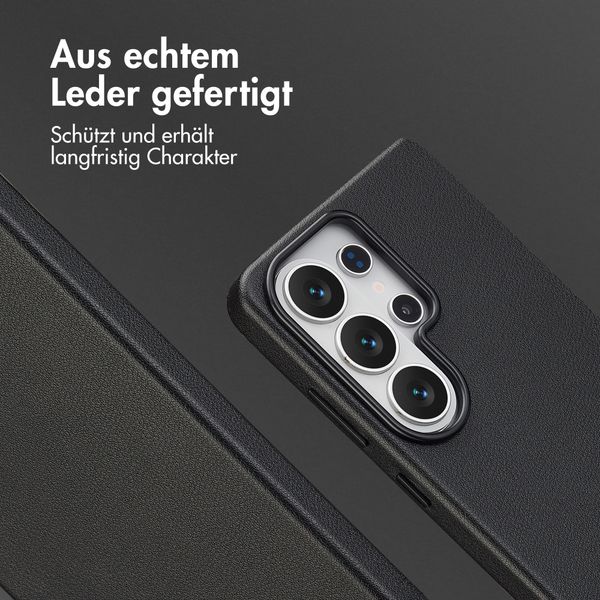 Accezz MagSafe Leather Backcover Samsung Galaxy S26 Ultra - Onyx Black