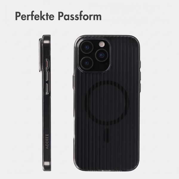 Accezz Lite Backcover mit MagSafe | Fluted | Apple iPhone 16 Pro Max - Schwarz