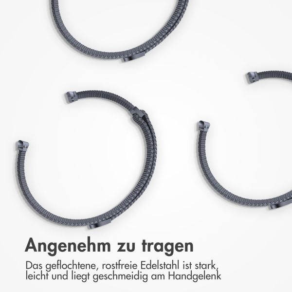 imoshion Magnetisches Milanaise Armband für das  Apple Watch Series 1 - 11 / SE / Ultra (44/45/46/49 mm) - Größe M - Dunkelgrau
