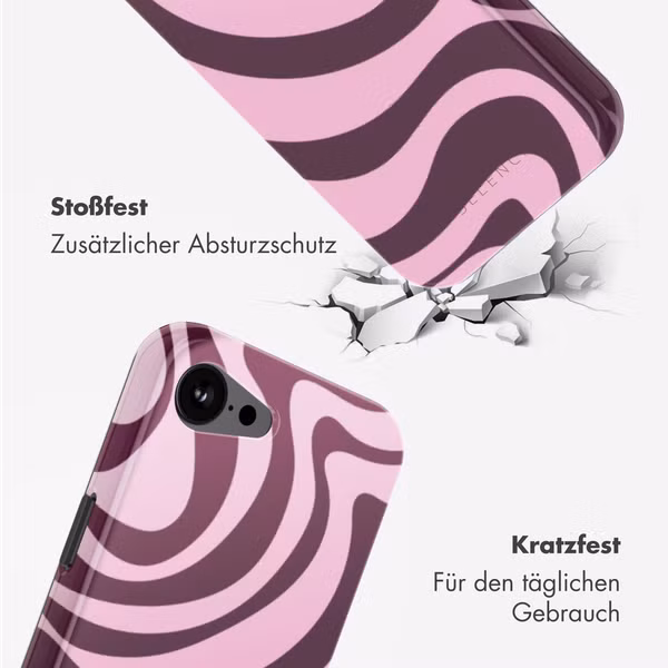 Selencia Vivid Rückabdeckung mit MagSafe Apple iPhone 16e - Wavy Swirl Pink Plum