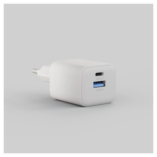 Zens Kompaktes Ladegerät USB-C / USB-A 30W - Netzteil - Weiß