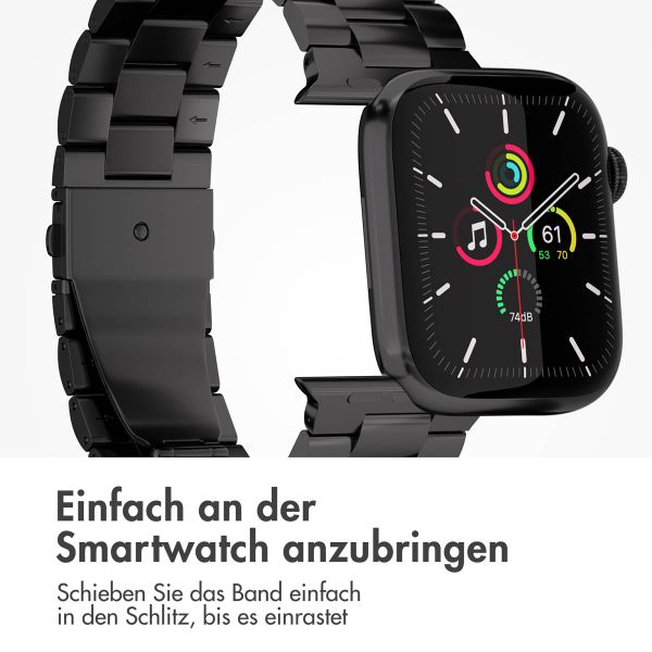 imoshion Edelstahlarmband für das Apple Watch Series 1 bis 9 / SE (38/40/41 mm) | Series 10 (42 mm) - Schwarz