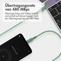 imoshion Braided USB-C-zu-USB-C Kabel - 1 Meter - Grün