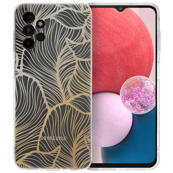 imoshion Design Hülle Samsung Galaxy A13 (4G) - Golden Leaves Transparent