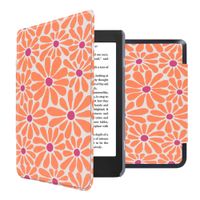 imoshion Design Slim Hard Case Klapphülle Kobo Nia - Orange Flowers Connect