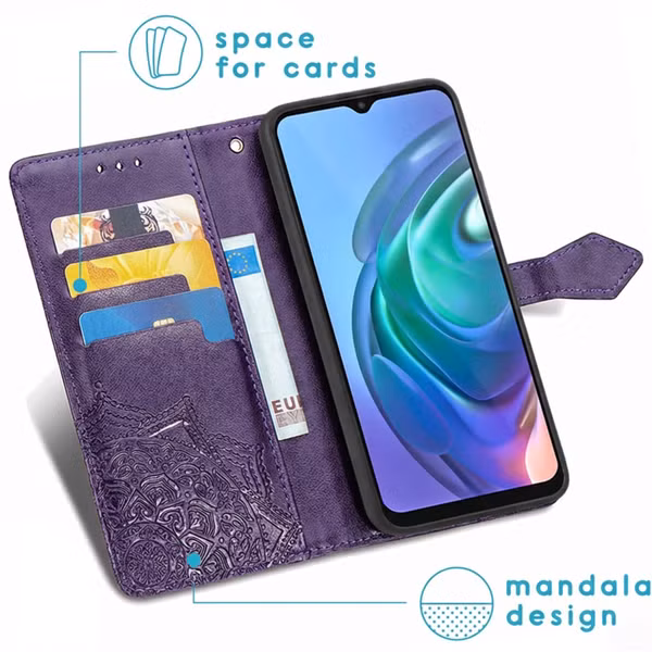 imoshion Mandala Klapphülle Motorola Moto G30 / G20 / G10 (Power) - Violett