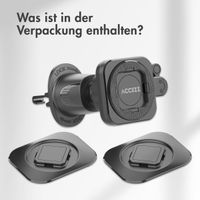 Accezz EasyLock Handyhalterung Auto - Lüftungsgitter - Universal - 360 Grad drehbar - Schwarz