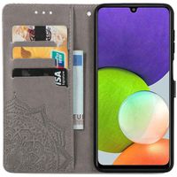 imoshion Mandala Klapphülle für das Samsung Galaxy M22 / A22 (4G) - Grau